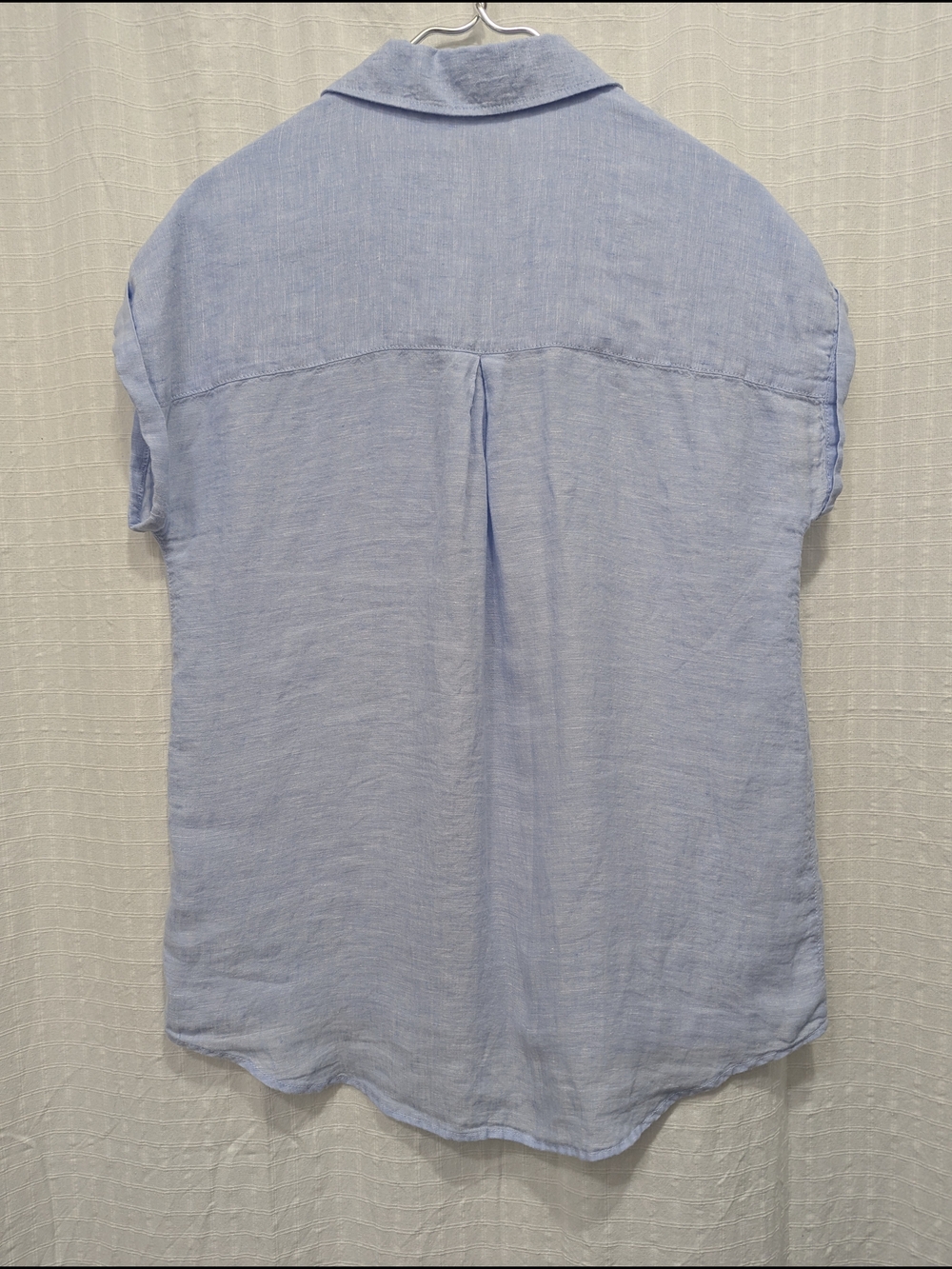 Rachel Zoe Light Blue Button-Front 100% Linen Top Size Small - Picture 6 of 11